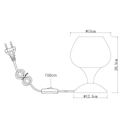 Globo - Stolní lampa 1xE27/40W/230V měděná