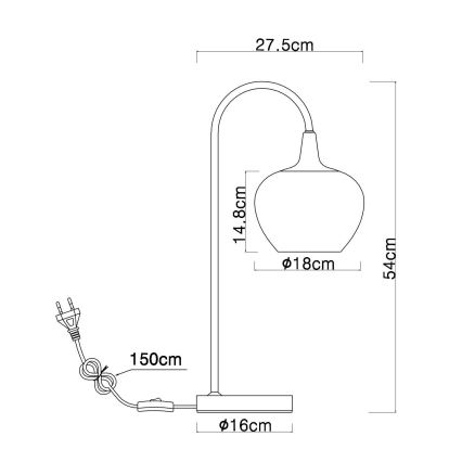 Globo - Stolní lampa 1xE27/40W/230V měděná