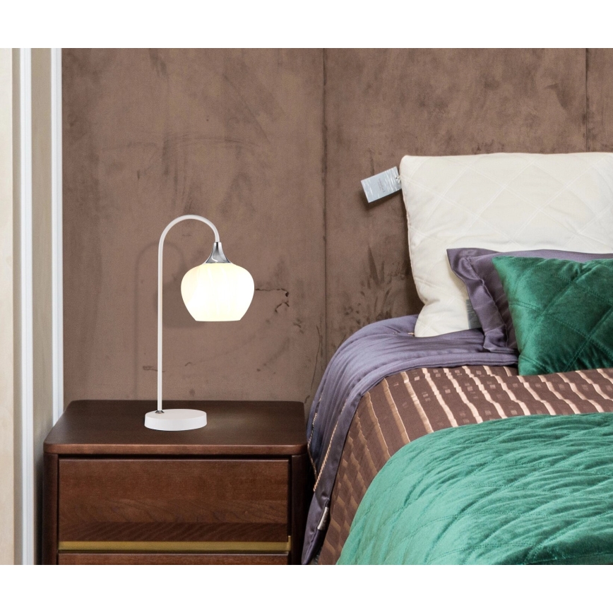 Globo - Stolní lampa 1xE27/40W/230V bílá
