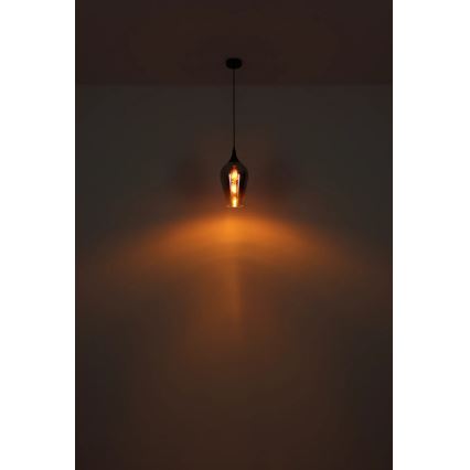 Globo - Lustr na lanku 1xE27/60W/230V pr. 18 cm měděná