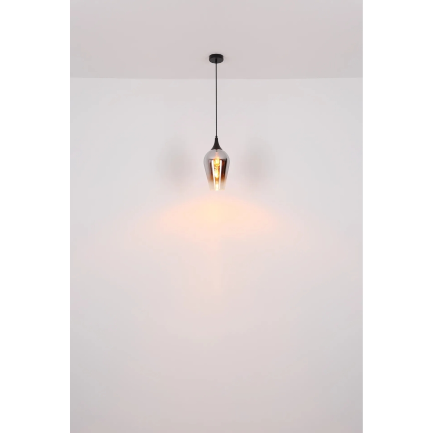 Globo - Lustr na lanku 1xE27/60W/230V pr. 18 cm měděná