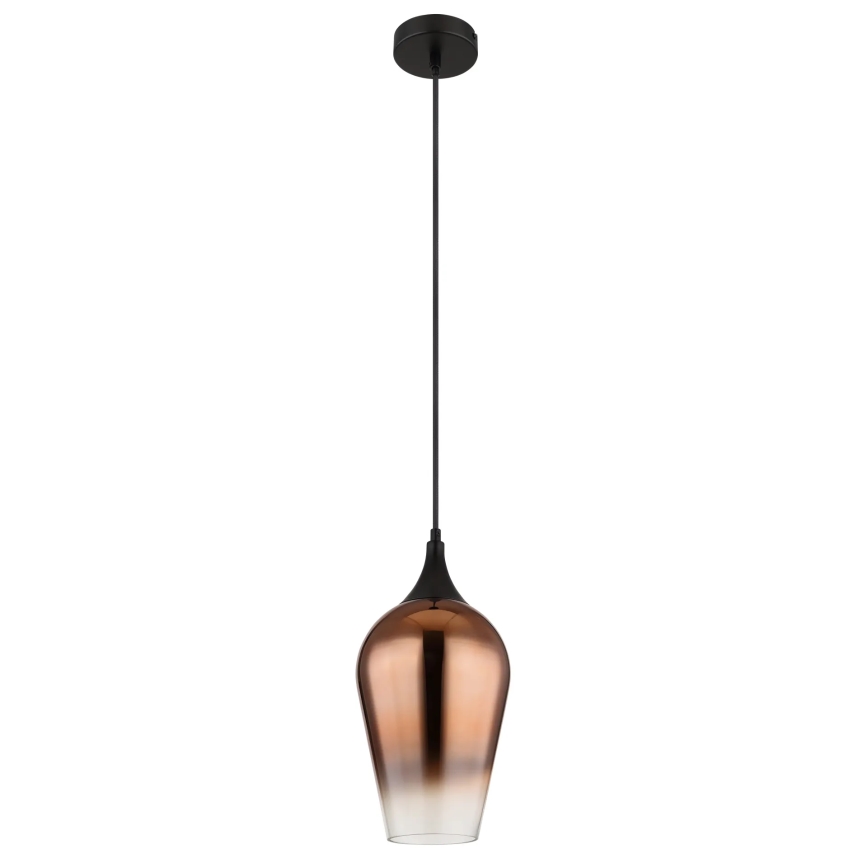 Globo - Lustr na lanku 1xE27/60W/230V pr. 18 cm měděná