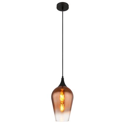 Globo - Lustr na lanku 1xE27/60W/230V pr. 18 cm měděná