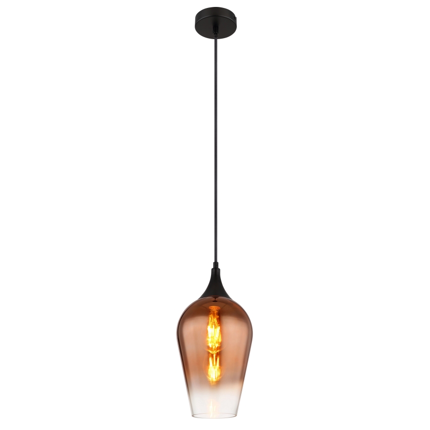 Globo - Lustr na lanku 1xE27/60W/230V pr. 18 cm měděná