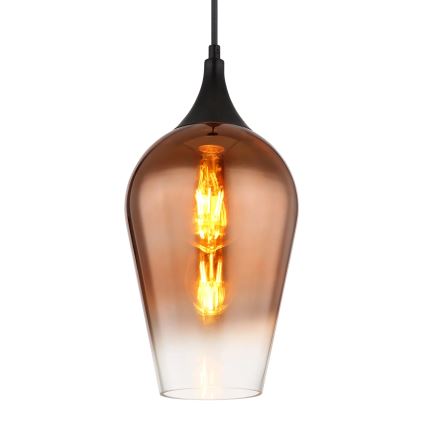 Globo - Lustr na lanku 1xE27/60W/230V pr. 18 cm měděná