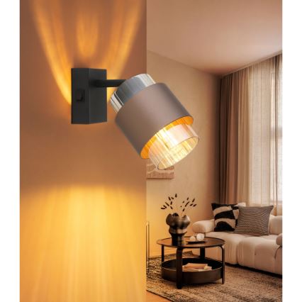 Globo - Nástěnné bodové svítidlo 1xE27/40W/230V černá/bronzová