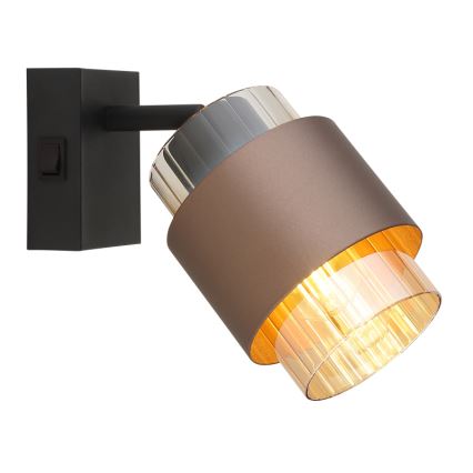 Globo - Nástěnné bodové svítidlo 1xE27/40W/230V černá/bronzová