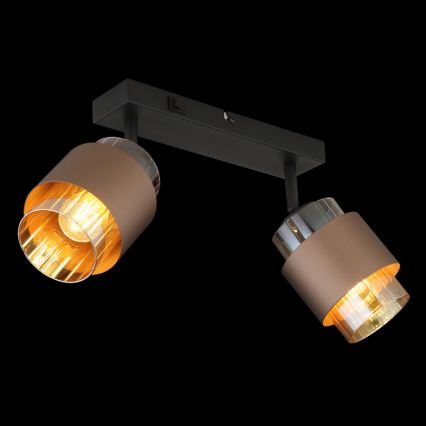 Globo - Bodové svítidlo 2xE27/40W/230V černá/bronzová