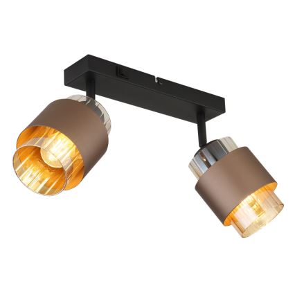 Globo - Bodové svítidlo 2xE27/40W/230V černá/bronzová