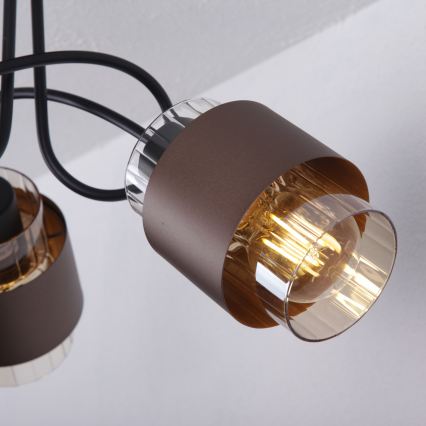 Globo - Přisazený lustr 3xE27/40W/230V černá/bronzová