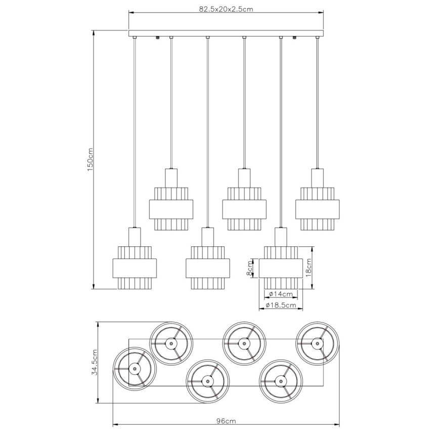 Globo - Lustr na lanku 6xE27/60W/230V