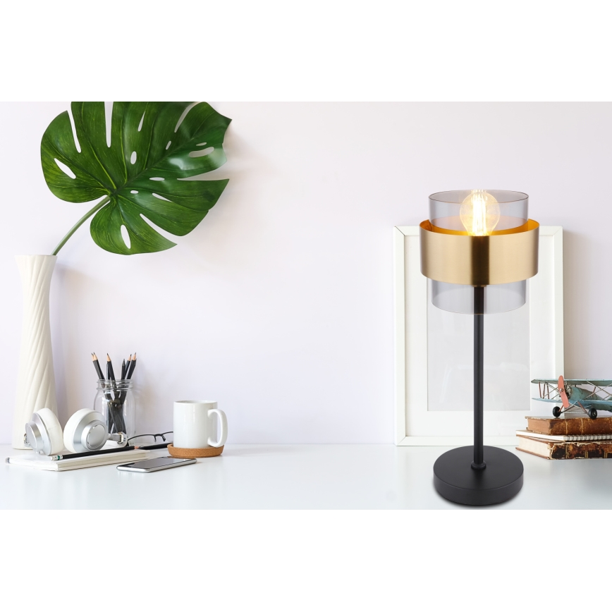 Globo - Stolní lampa 1xE27/60W/230V černá/mosaz