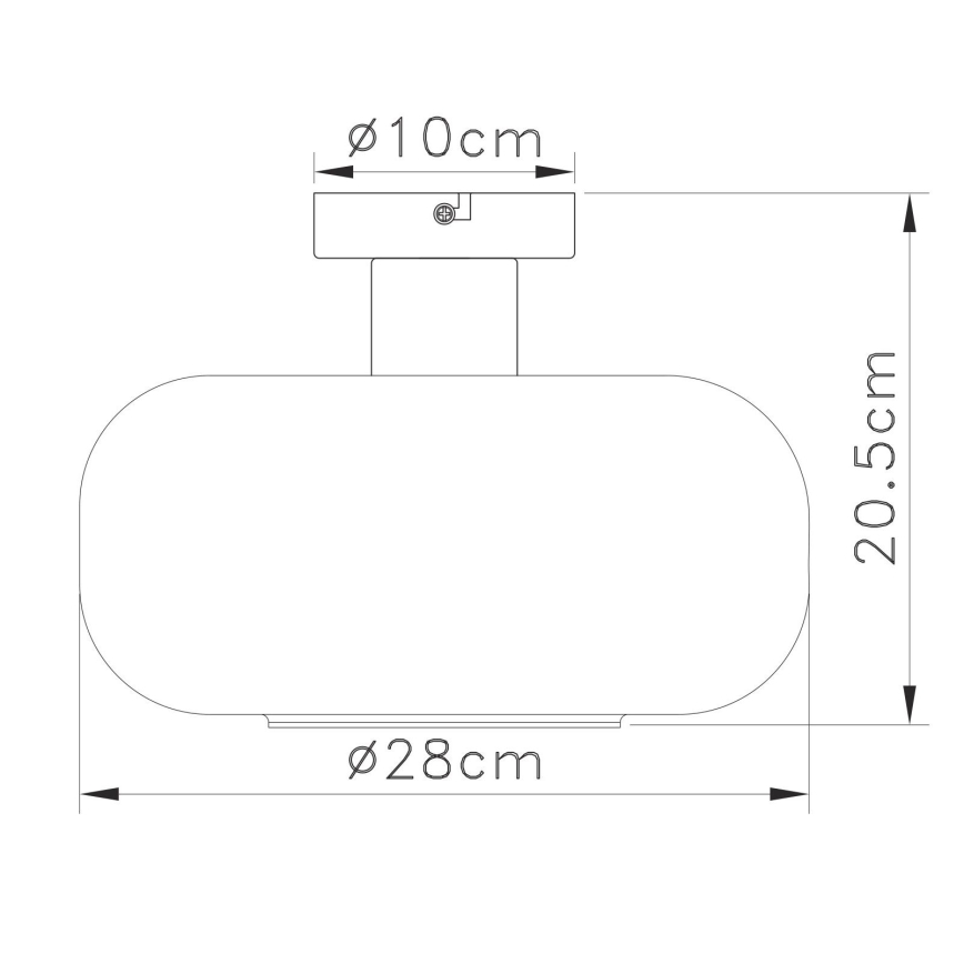 Globo - Přisazený lustr 1xE27/40W/230V pr. 28 cm šedá
