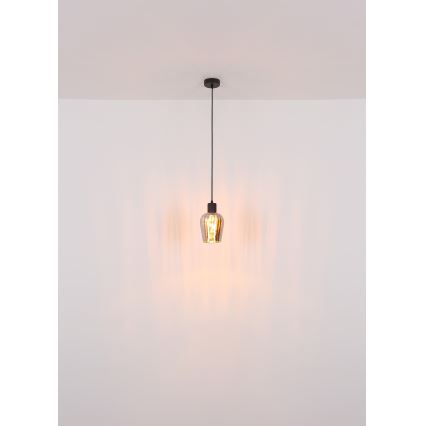 Globo - Lustr na lanku 1xE27/40W/230V pr. 13,5 cm černá
