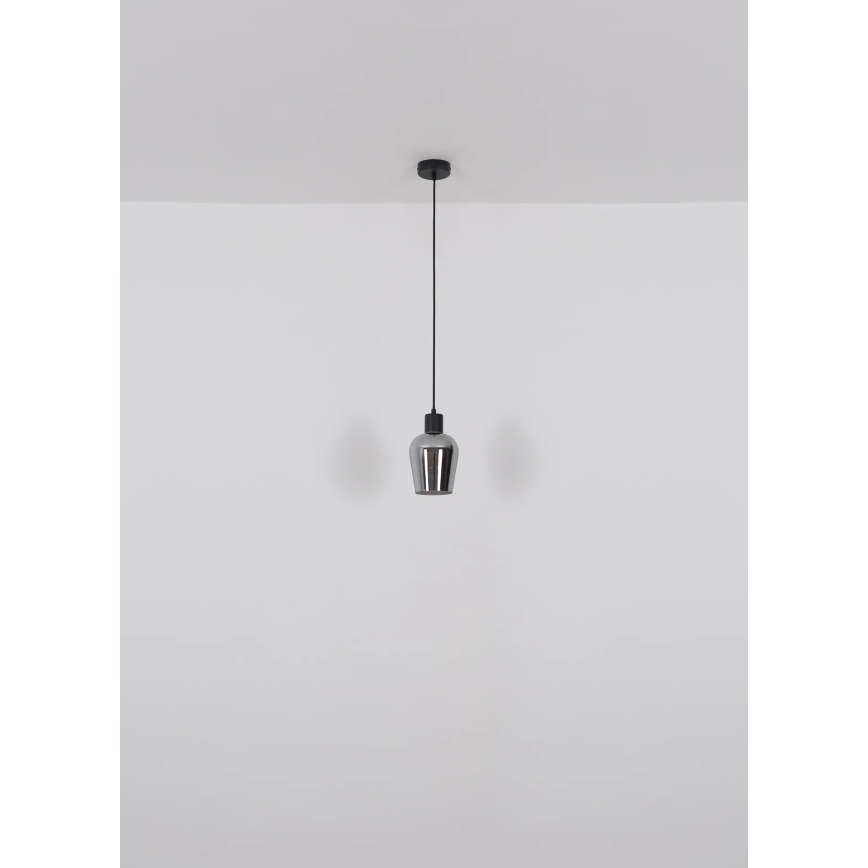Globo - Lustr na lanku 1xE27/40W/230V pr. 13,5 cm černá