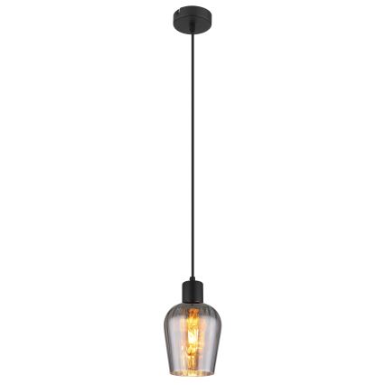 Globo - Lustr na lanku 1xE27/40W/230V pr. 13,5 cm černá