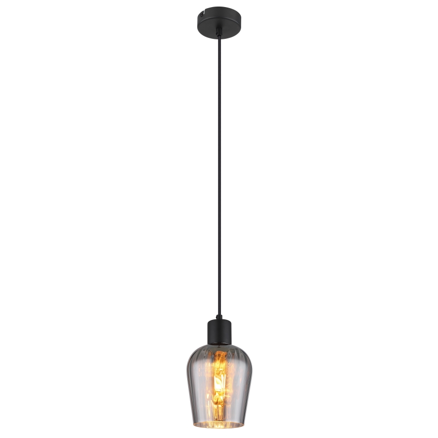 Globo - Lustr na lanku 1xE27/40W/230V pr. 13,5 cm černá