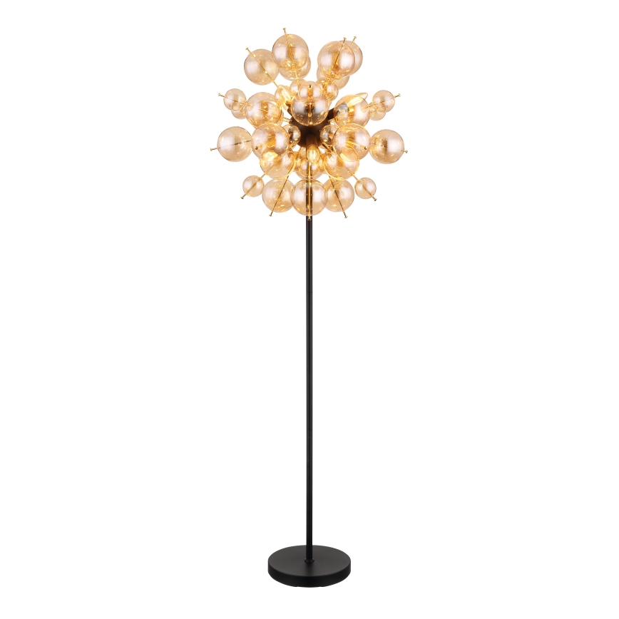 Globo - Stojací lampa 6xE14/25W/230V hnědá/kouřová