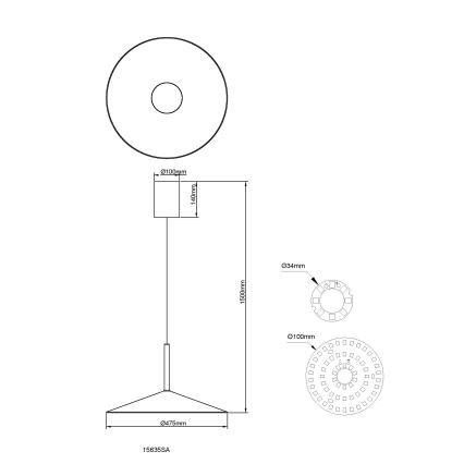 Globo - LED Lustr na lanku LED/18W/230V 4000K krémová