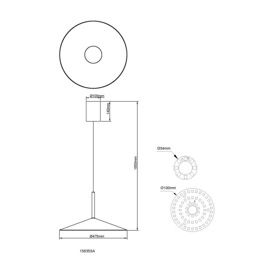 Globo - LED Lustr na lanku LED/18W/230V 4000K krémová