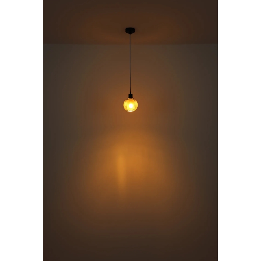 Globo - Lustr na lanku 1xE27/25W/230V pr. 15 cm měď