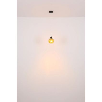 Globo - Lustr na lanku 1xE27/25W/230V pr. 15 cm měď