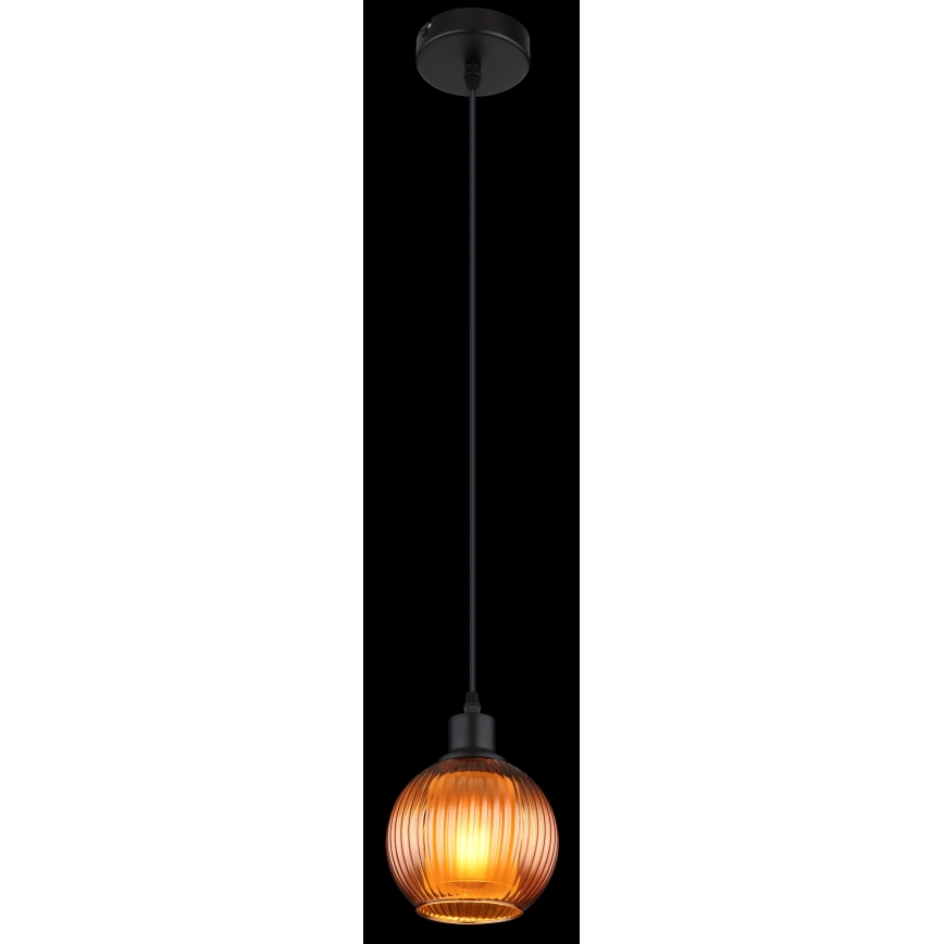 Globo - Lustr na lanku 1xE27/25W/230V pr. 15 cm měď