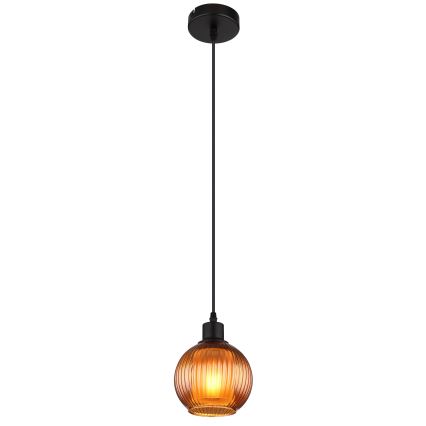 Globo - Lustr na lanku 1xE27/25W/230V pr. 15 cm měď