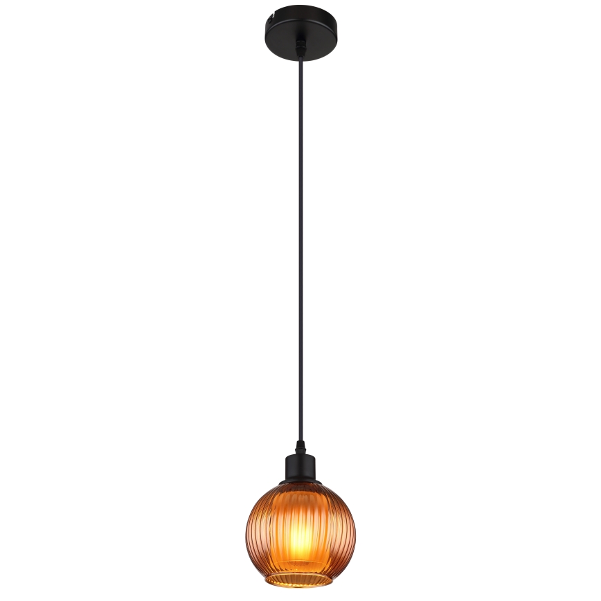 Globo - Lustr na lanku 1xE27/25W/230V pr. 15 cm měď