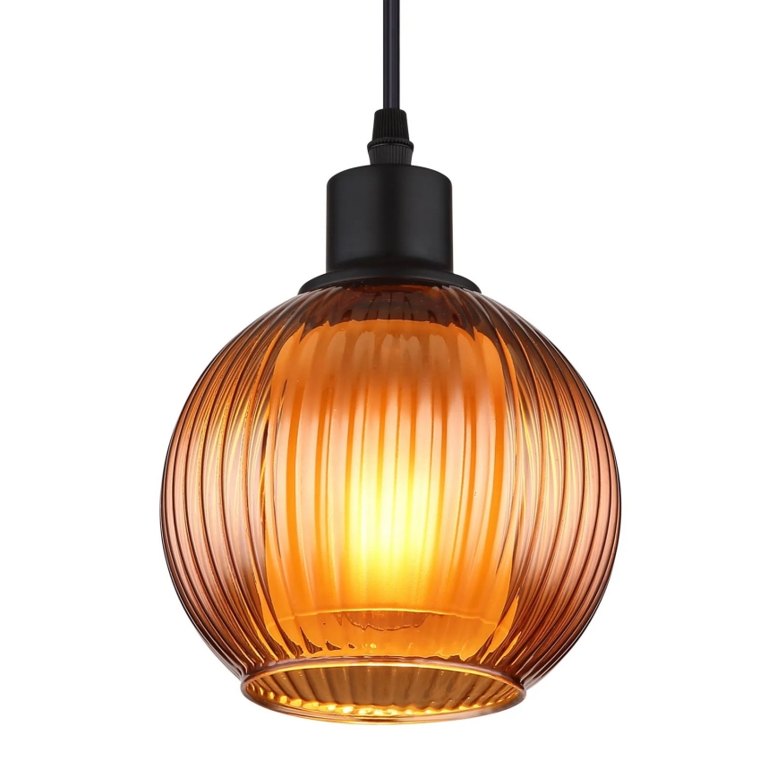Globo - Lustr na lanku 1xE27/25W/230V pr. 15 cm měď