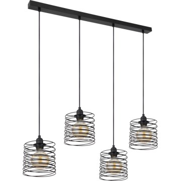 Globo 15640-4H - Lustr na lanku TILLY 4xE27/60W/230V černá