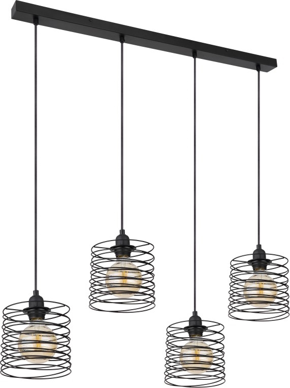 Globo 15640-4H - Lustr na lanku TILLY 4xE27/60W/230V černá