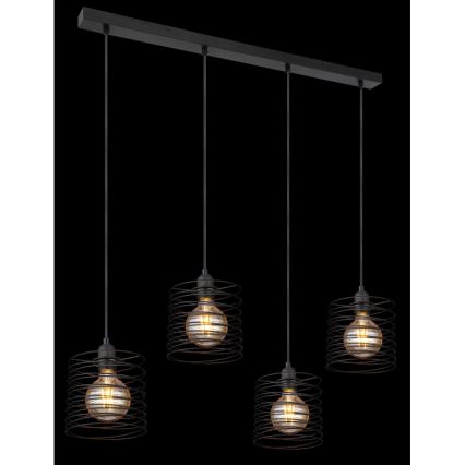 Globo 15640-4H - Lustr na lanku TILLY 4xE27/60W/230V černá