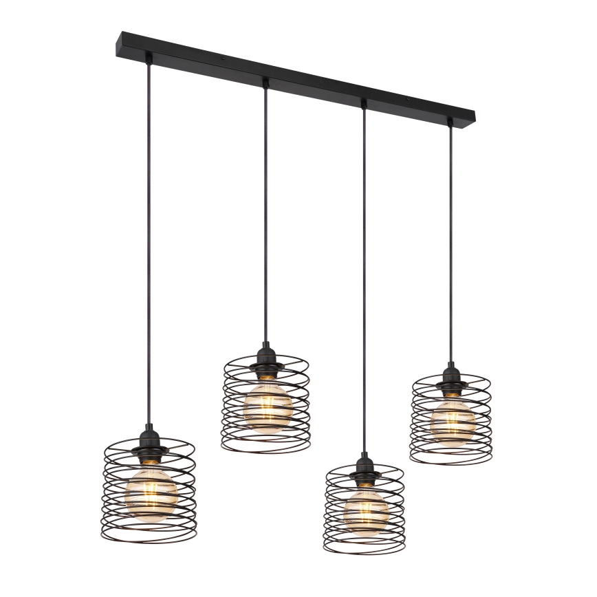 Globo 15640-4H - Lustr na lanku TILLY 4xE27/60W/230V černá