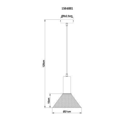 Globo - Lustr na lanku 1xE27/60W/230V černá