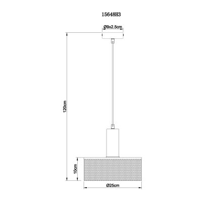 Globo - Lustr na lanku 1xE27/60W/230V černá