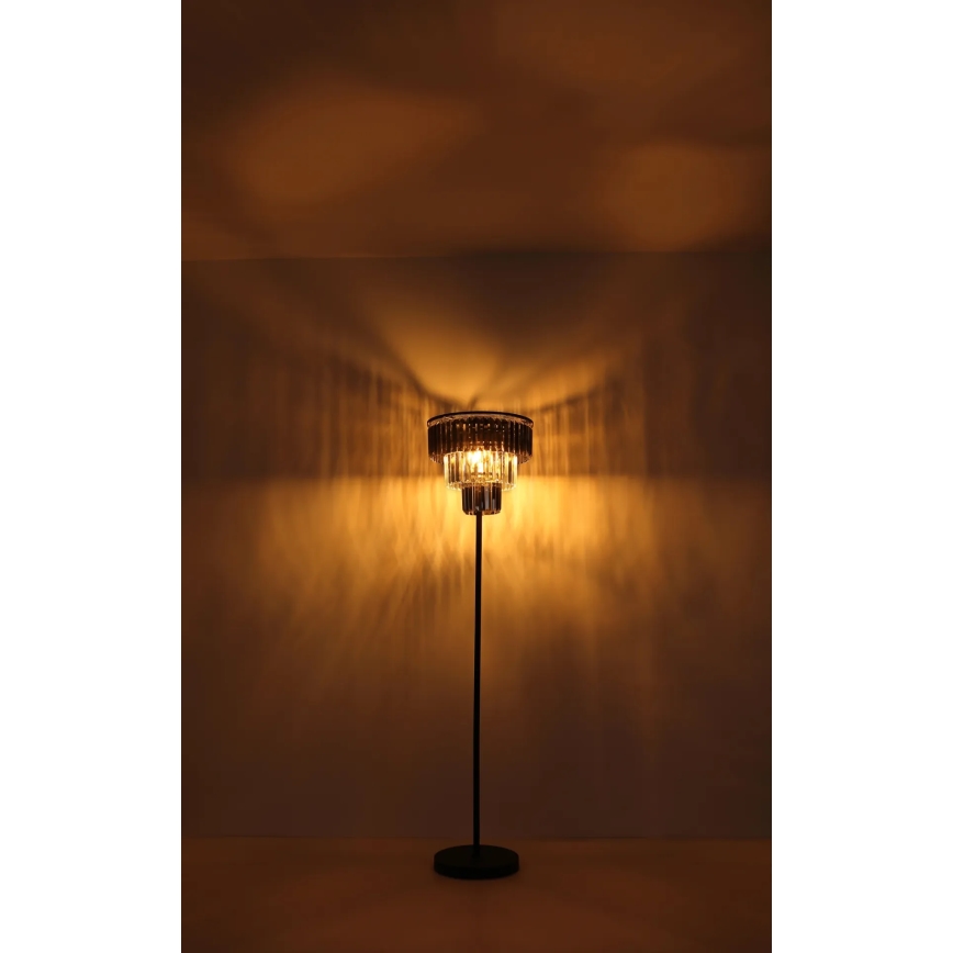 Globo - Stojací lampa 3xE27/40W/230V pr. 40 cm černá