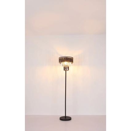 Globo - Stojací lampa 3xE27/40W/230V pr. 40 cm černá