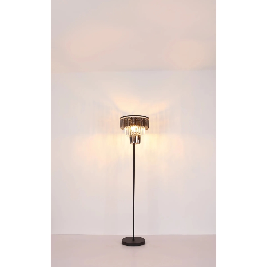 Globo - Stojací lampa 3xE27/40W/230V pr. 40 cm černá