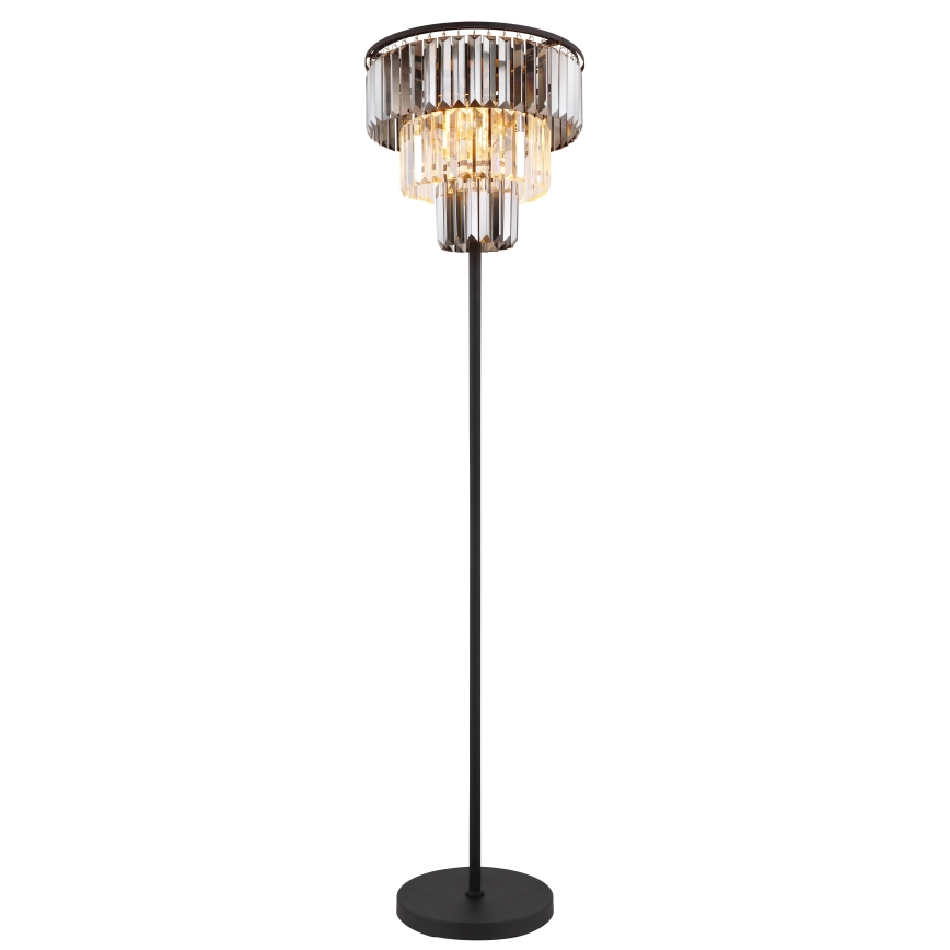 Globo - Stojací lampa 3xE27/40W/230V pr. 40 cm černá