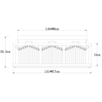 Globo - Lustr přisazený 3xE27/40W/230V