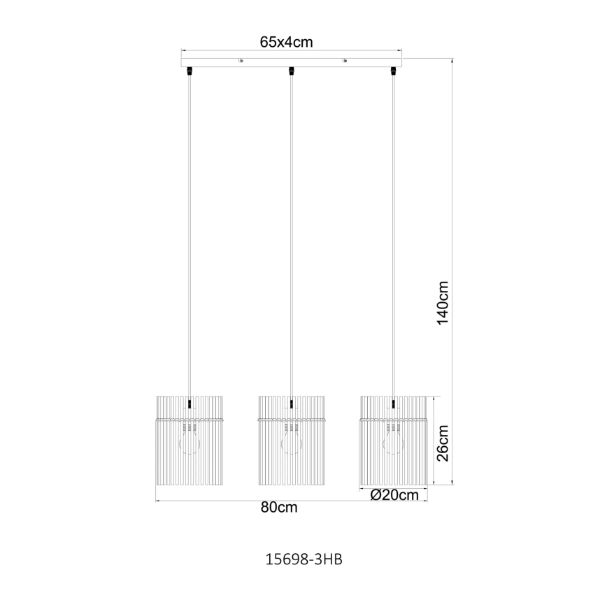 Globo - Lustr na lanku 3xE27/60W/230V