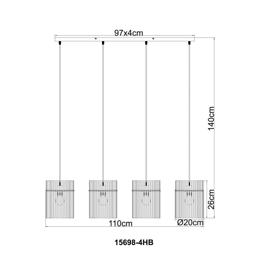 Globo - Lustr na lanku 4xE27/60W/230V