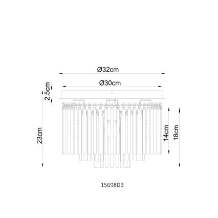 Globo - Stropní svítidlo 5xE14/40W/230V pr. 32 cm