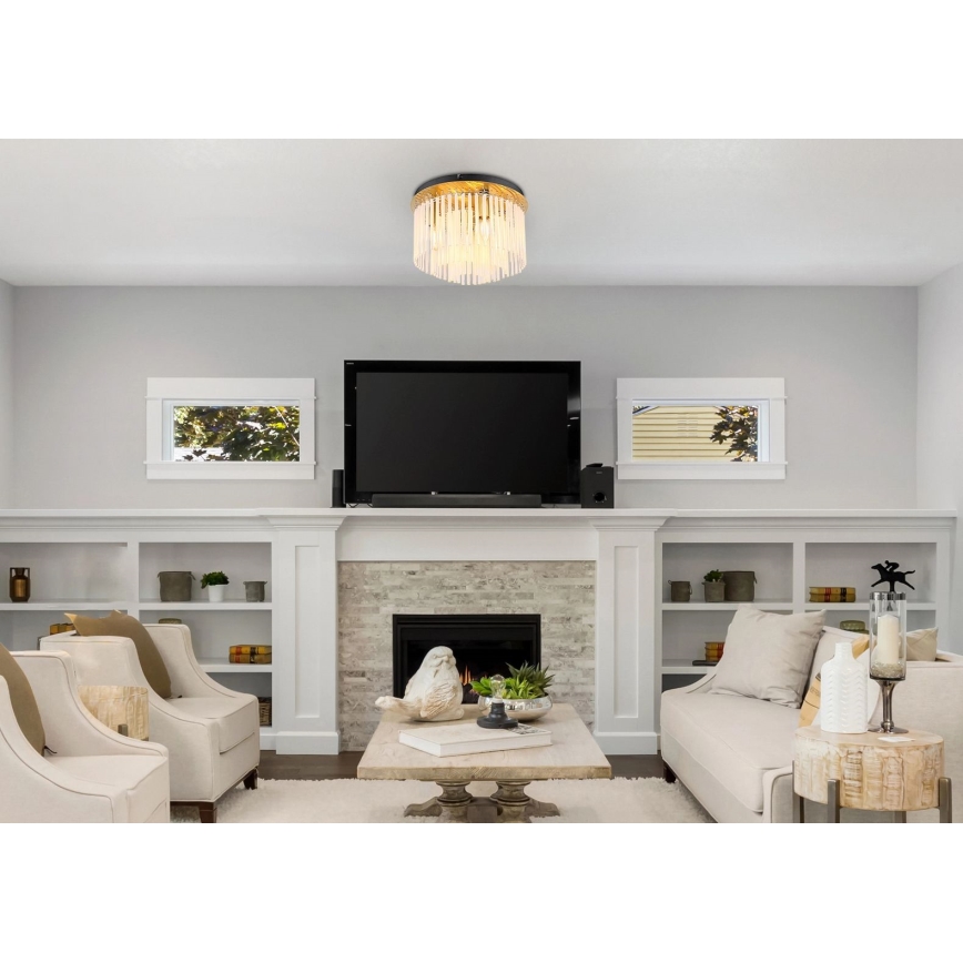 Globo - Stropní svítidlo 5xE14/40W/230V pr. 32 cm zlatá