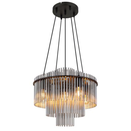 Globo - Lustr na lanku 5xE27/60W/230V černá