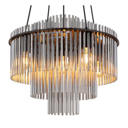 Globo - Lustr na lanku 5xE27/60W/230V černá
