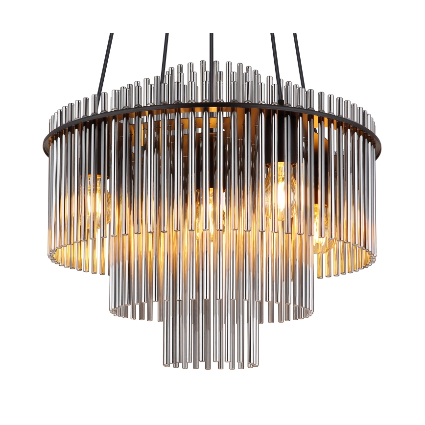Globo - Lustr na lanku 5xE27/60W/230V černá
