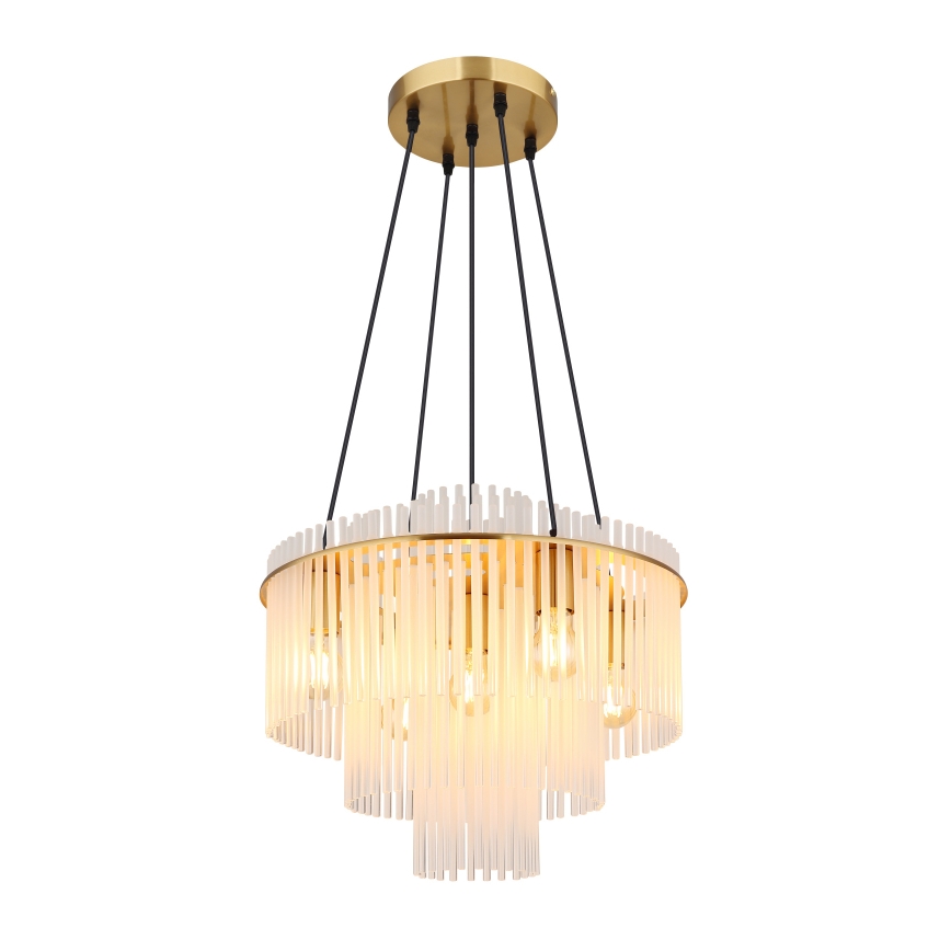 Globo - Lustr na lanku 5xE27/60W/230V zlatá