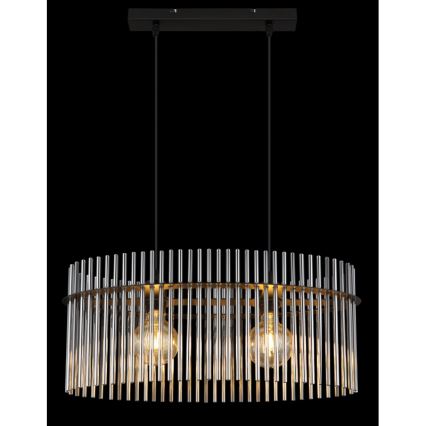 Globo - Lustr na lanku 2xE27/60W/230V černá